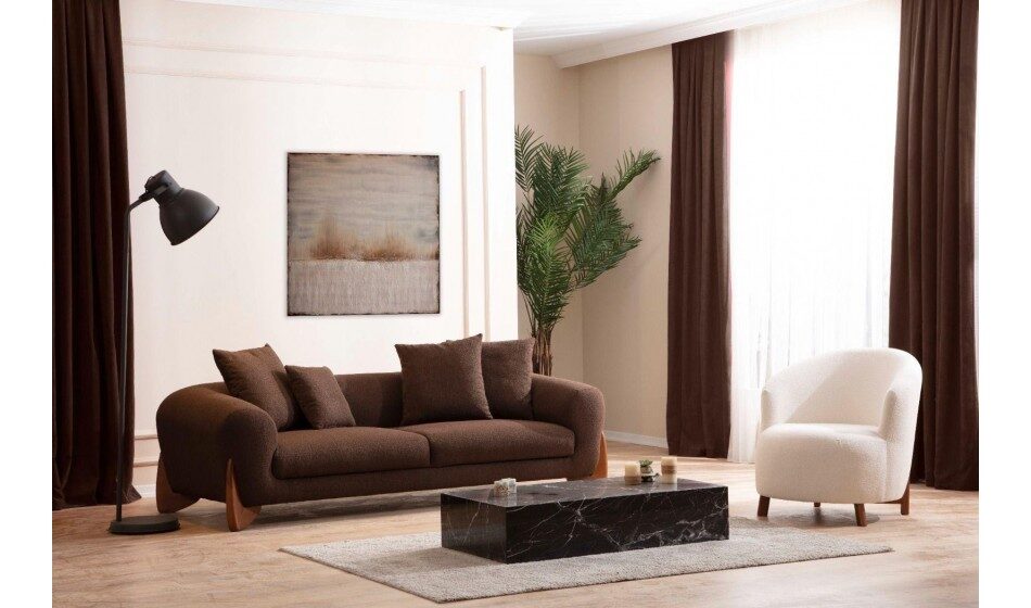 Set Canapele Lux Tetra pentru living, design rotunjit – Colecția Capri