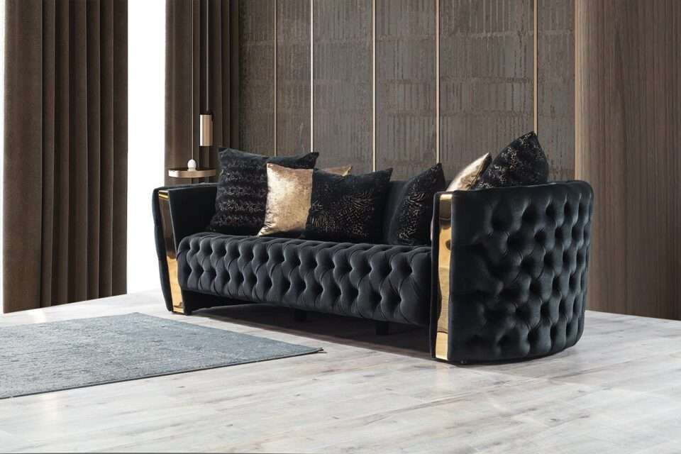 Set Canapele Lux Malcom pentru living, design rotunjit – Colecția Rolex